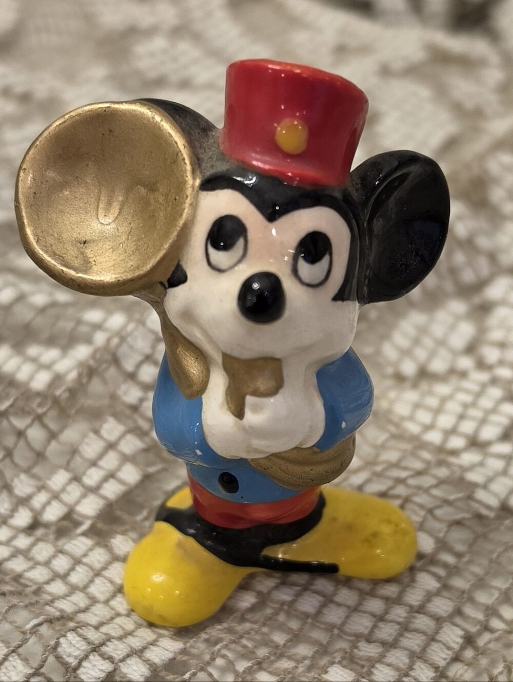 VTG Walt Disney Pro. Mickey Mouse Tuba Marching Band Ceramic Figurine Japan